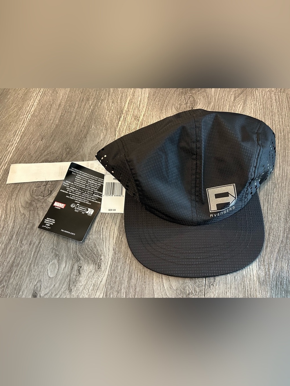 NWT Disney Parks Avengers Black Breathable Hat